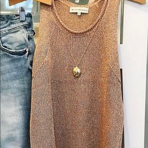 White and Warren sleeveless sweater